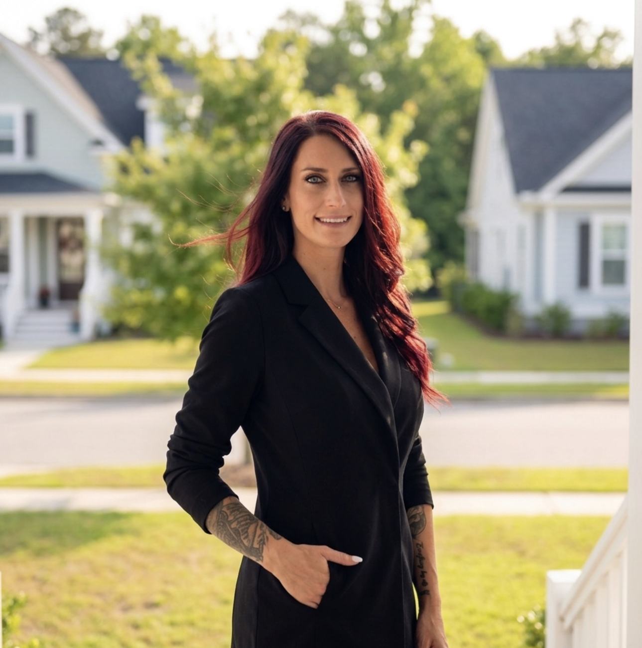 Jessica Cherie Blommaert on a Lowcountry porch
