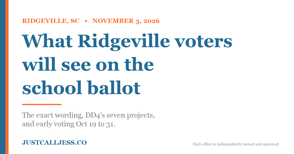 What Ridgeville Voters Will See on the Nov. 3 School Ballot